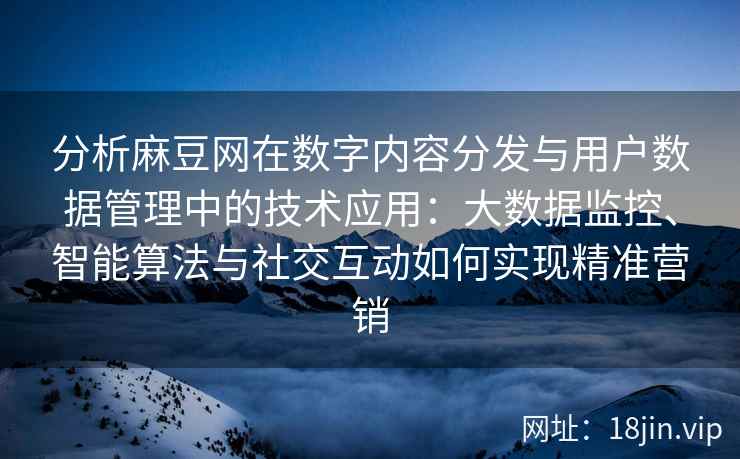 分析麻豆网在数字内容分发与用户数据管理中的技术应用:大数据监控、智能算法与社交互动如何实现精准营销 分析麻豆网在数字内容分发与用户数据管理中的技术应用:大数据监控、智能算法与社交互动如何实现精准营销