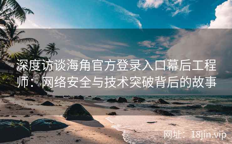 深度访谈海角官方登录入口幕后工程师：网络安全与技术突破背后的故事